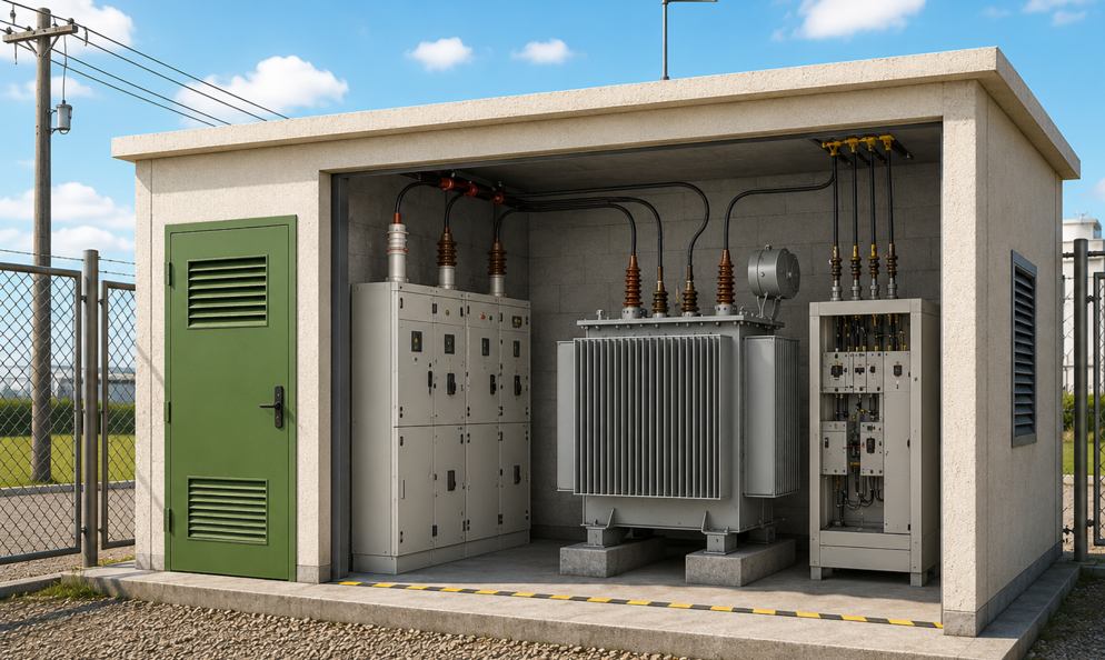 Instalação de entrada de energia de uma indústria